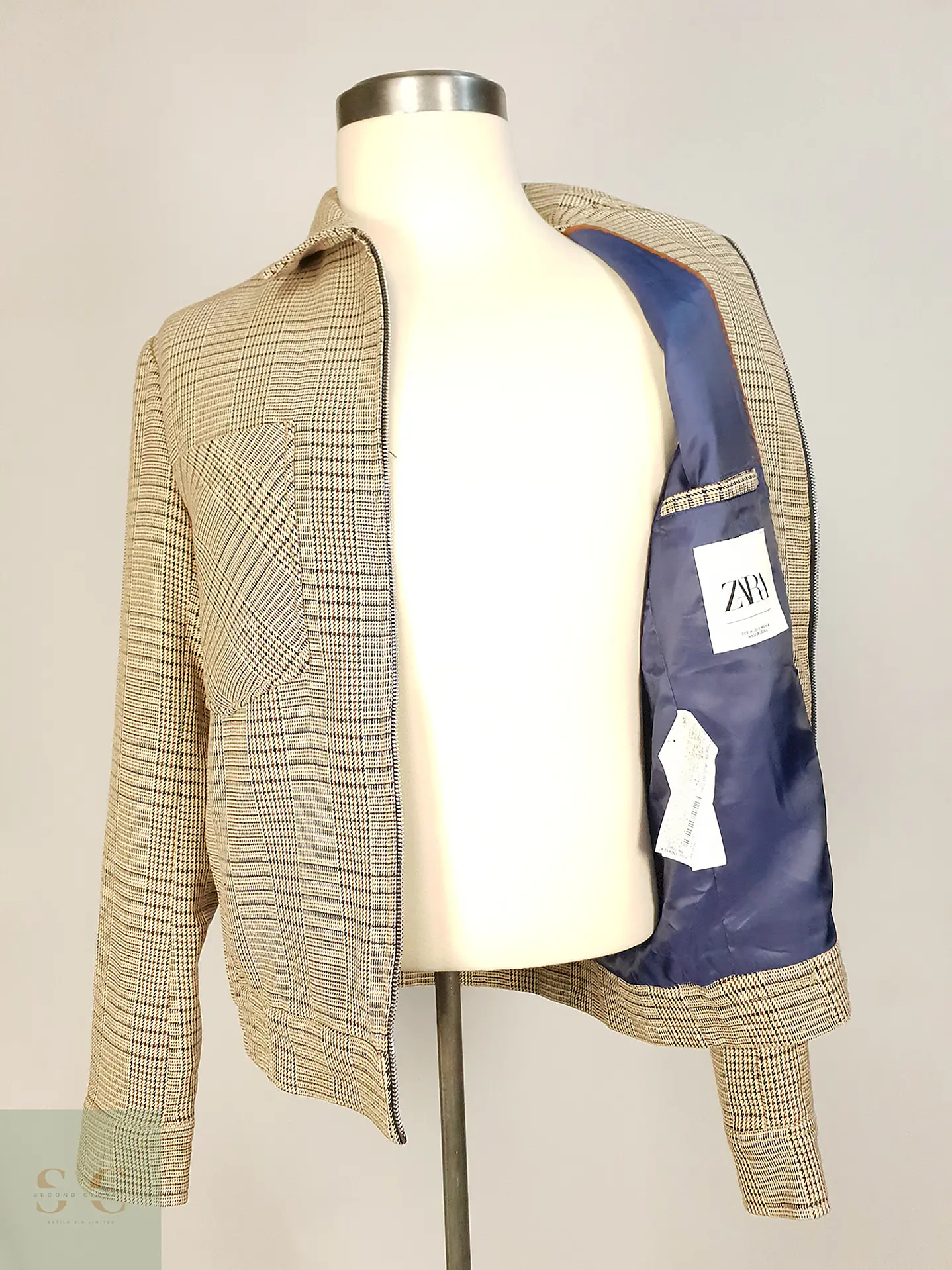 Chaqueta Zara Beige Talla M 11