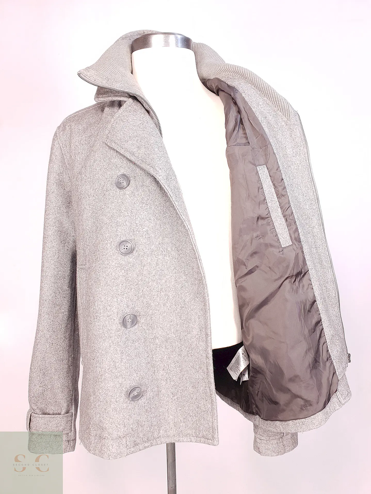 Marinero Gris H&M 60% Lana Talla XL 13