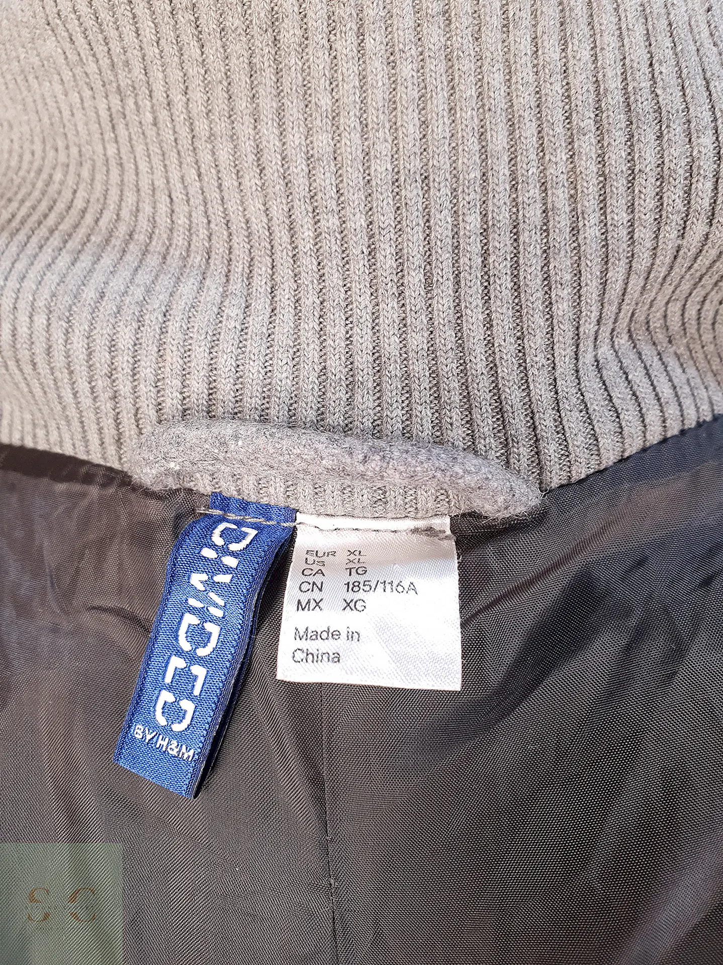Marinero Gris H&M 60% Lana Talla XL 16