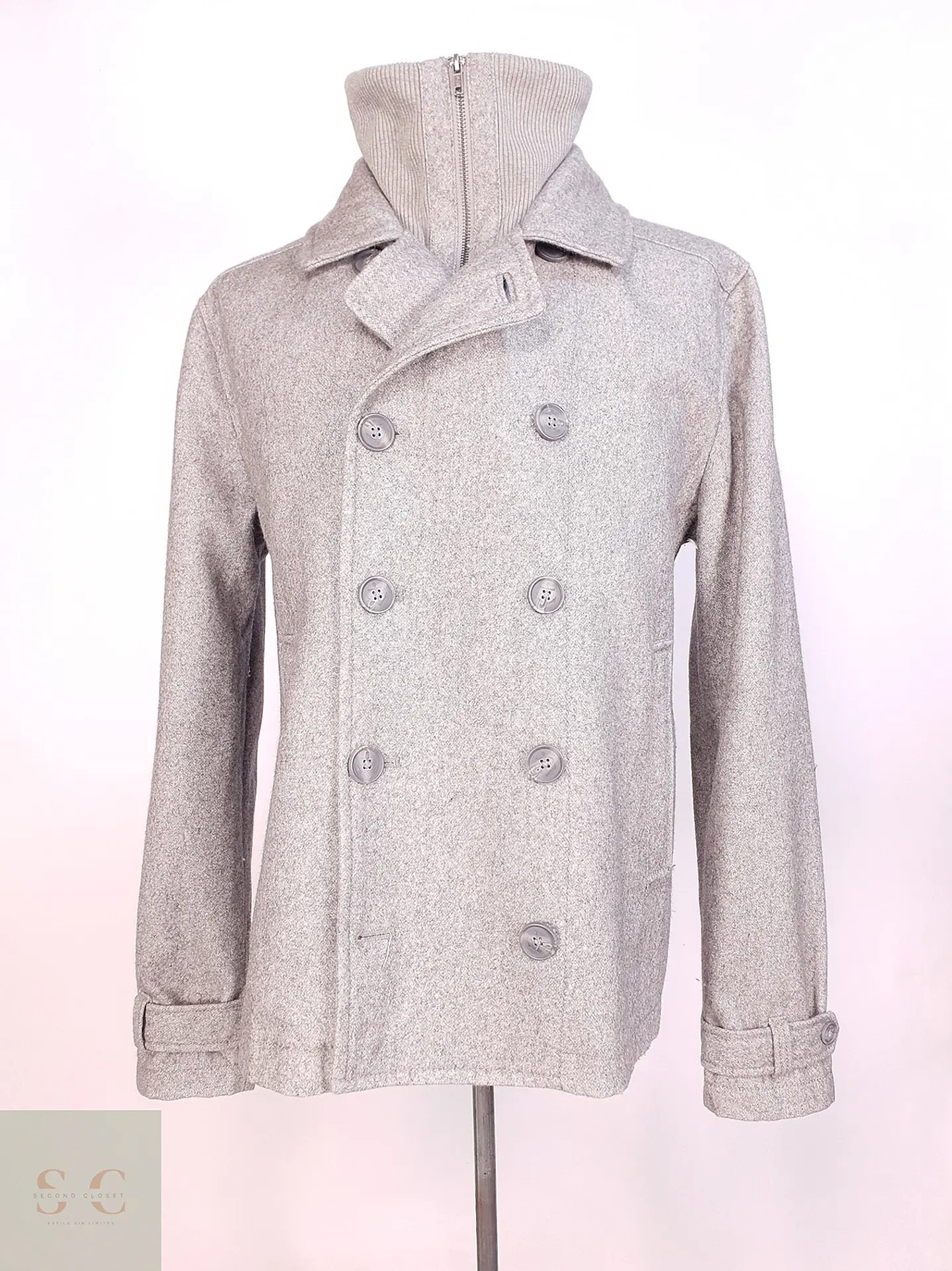 Marinero Gris H&M 60% Lana Talla XL 1