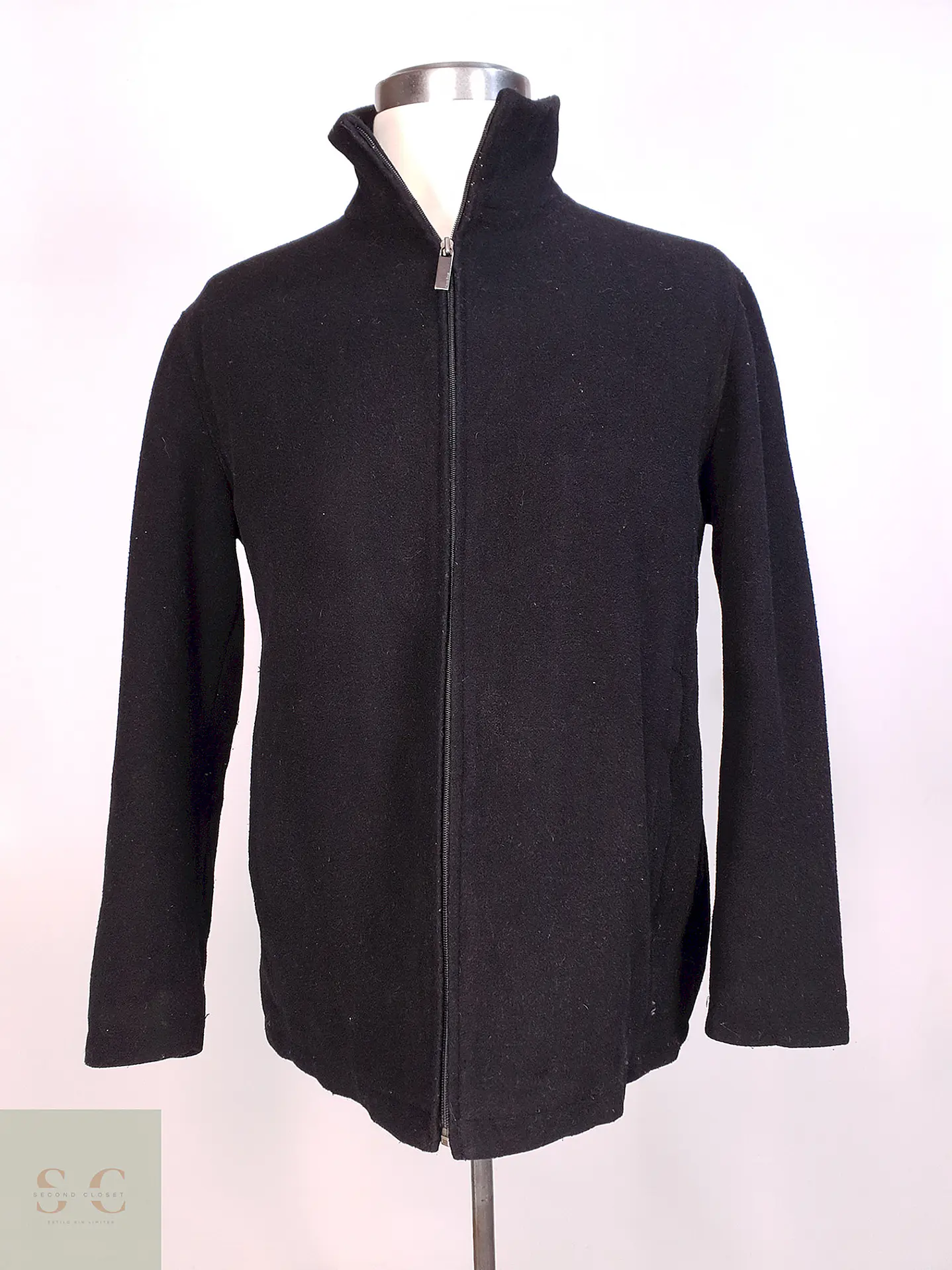 Chaqueta Negra Perry Ellis 60% Lana Talla M 1