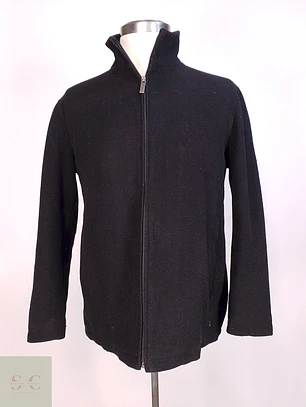 Chaqueta Negra Perry Ellis Lana Talla M