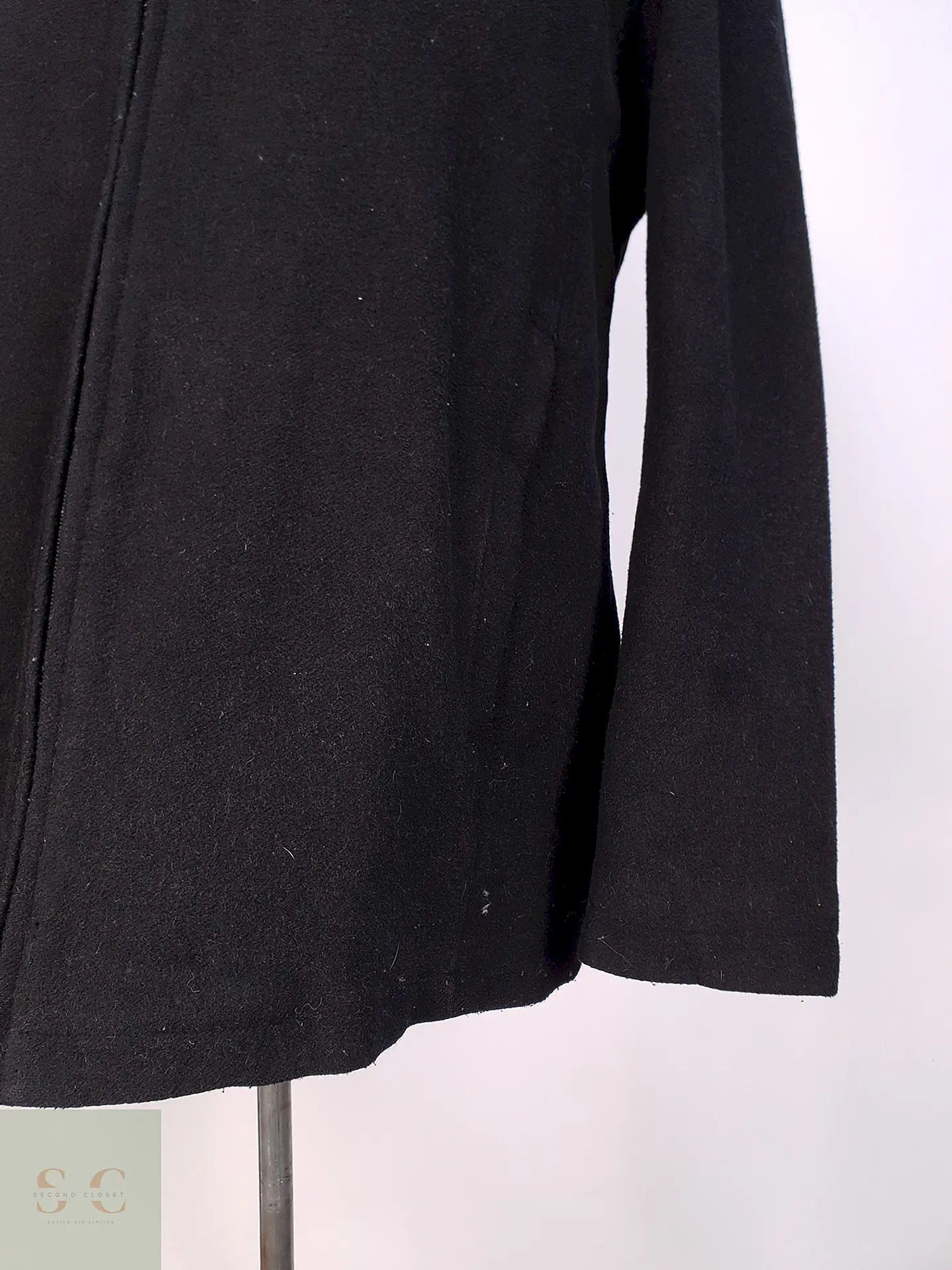 Chaqueta Negra Perry Ellis 60% Lana Talla M 4