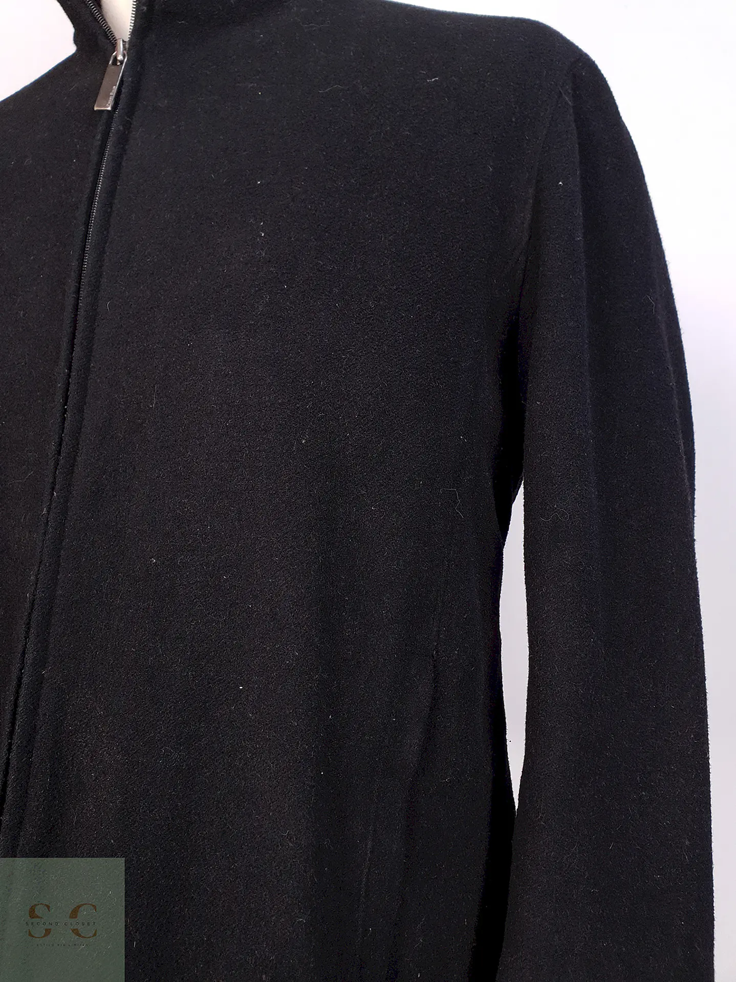 Chaqueta Negra Perry Ellis 60% Lana Talla M 5