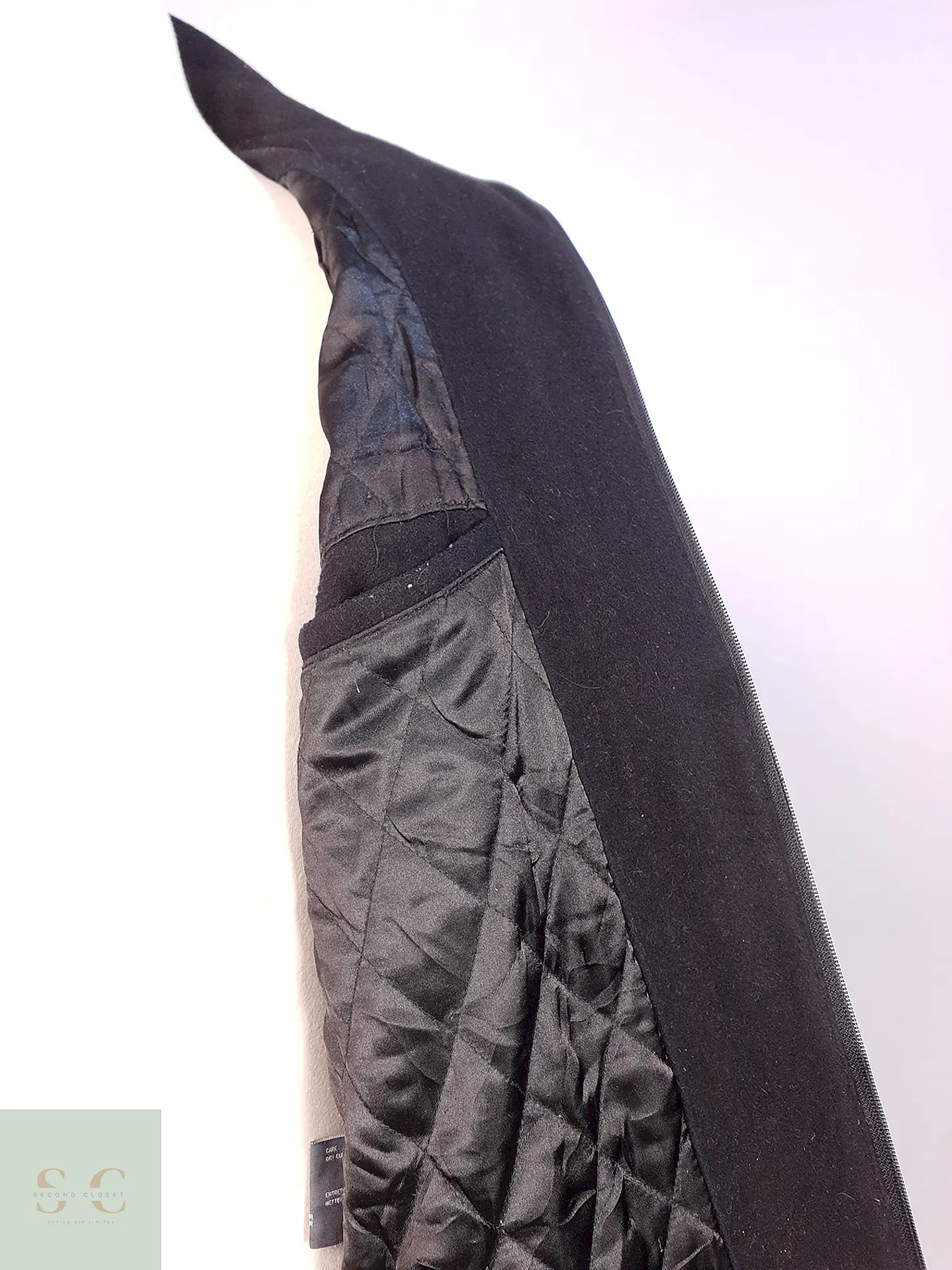 Chaqueta Negra Perry Ellis 60% Lana Talla M 7