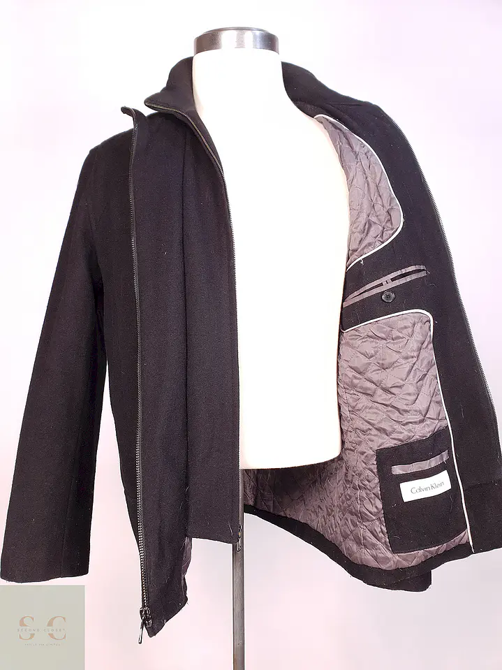 Marinero Negro Calvin Klein 50% Lana Talla M 9