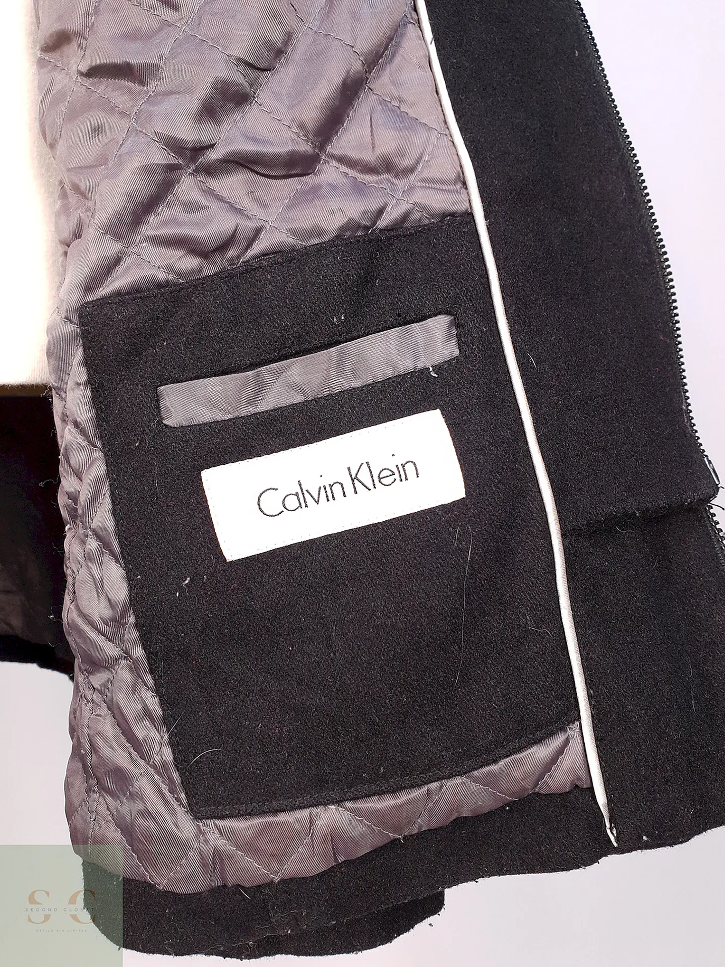 Marinero Negro Calvin Klein 50% Lana Talla M 10