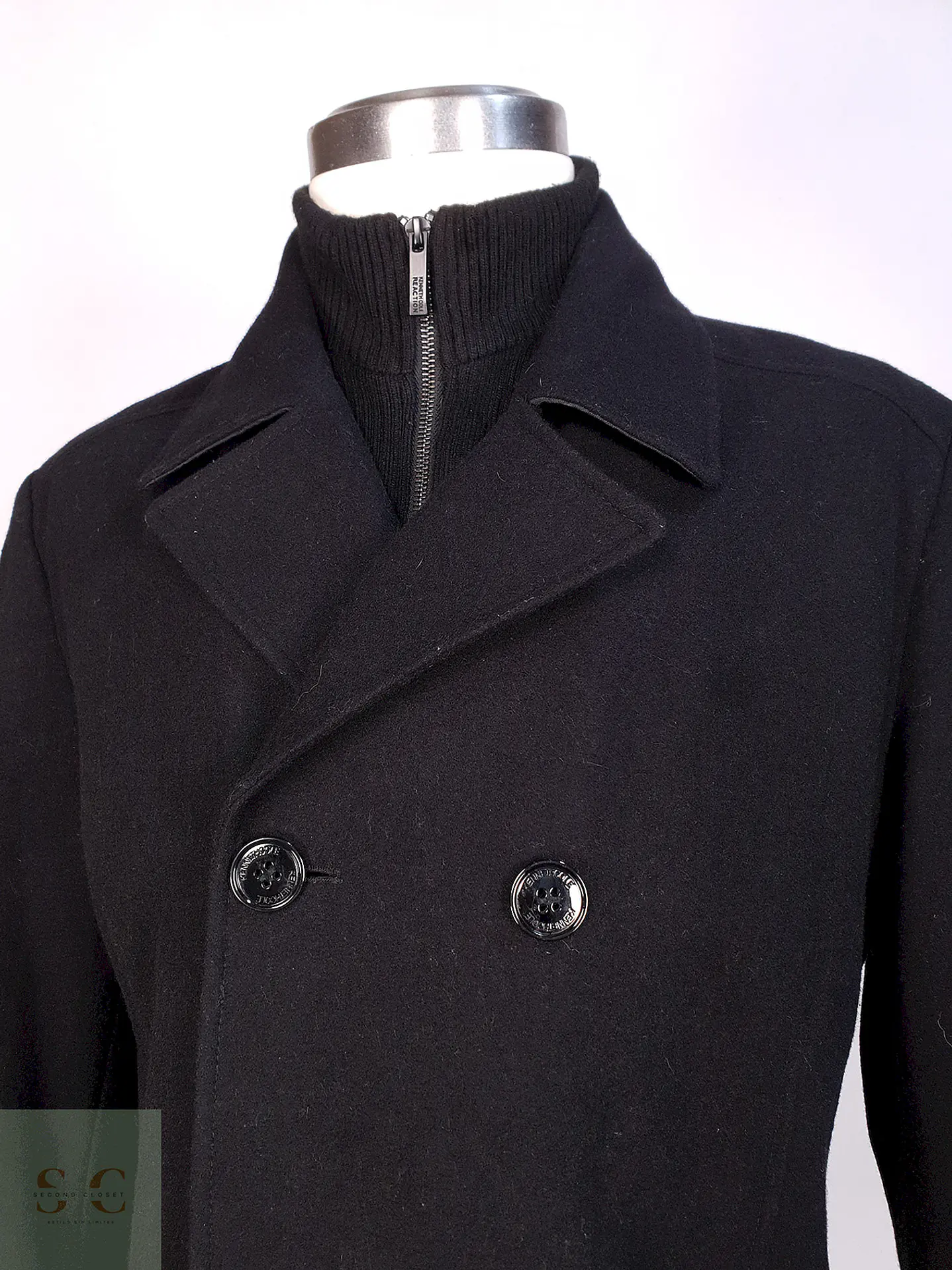 Marinero Negro Kenneth Cole 60% Lana Talla L 5
