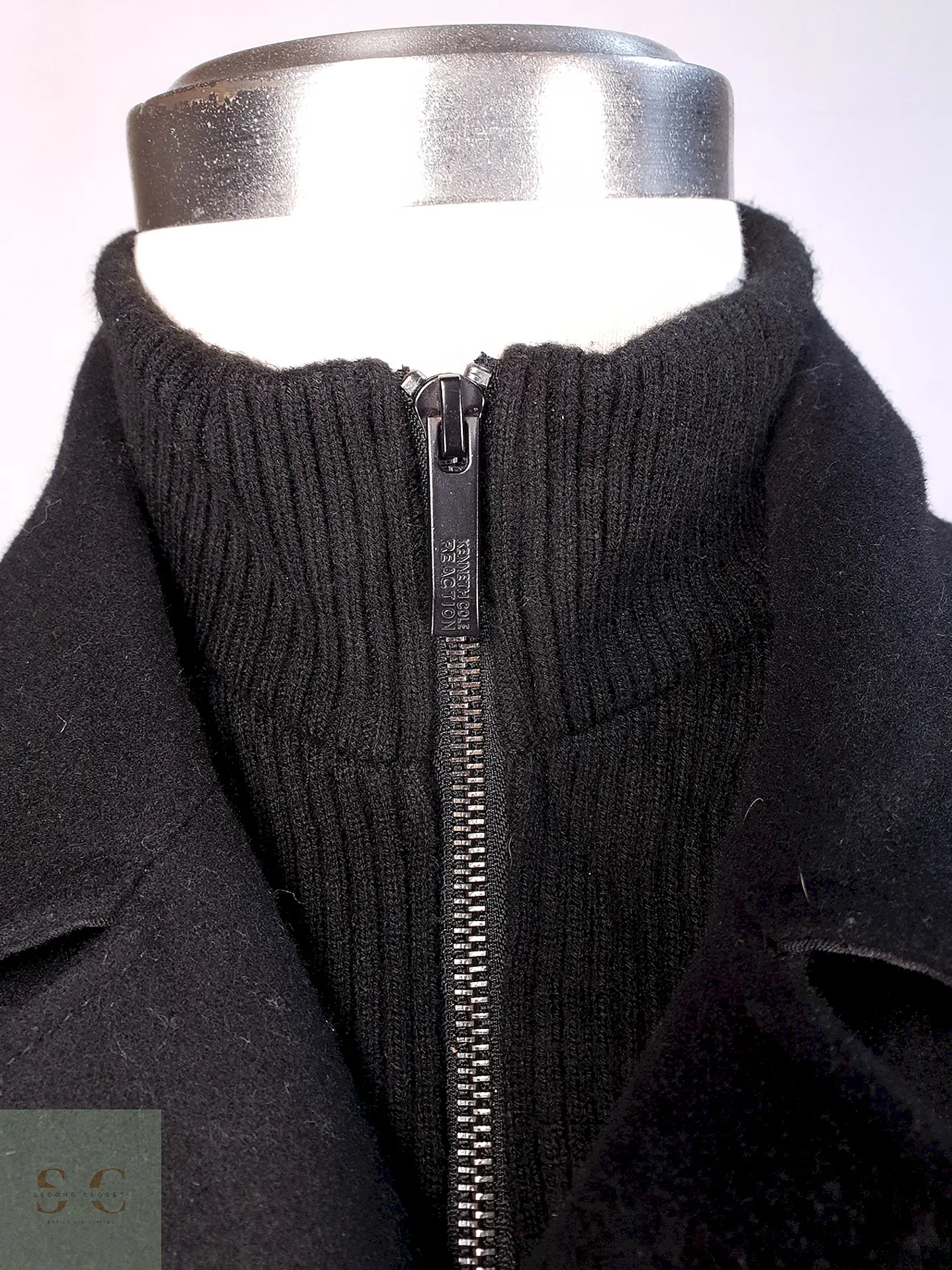 Marinero Negro Kenneth Cole 60% Lana Talla L 8