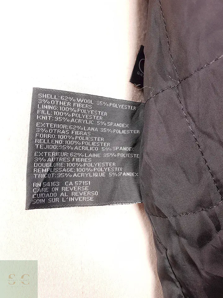 Marinero Negro Kenneth Cole 60% Lana Talla L 10