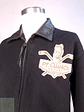 Chaqueta Negra Roots Made in Canadá 75% Lana Detalles Cuero Talla L - Miniatura 7