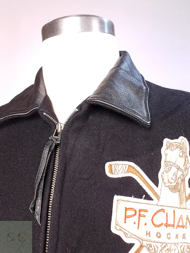 Chaqueta Negra Roots Made in Canadá 75% Lana Detalles Cuero Talla L 8