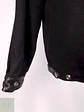 Chaqueta Negra Roots Made in Canadá 75% Lana Detalles Cuero Talla L - Miniatura 15
