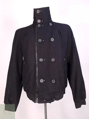 Chaqueta Abrigo Prime Denim Brand Negro Lana Talla SM