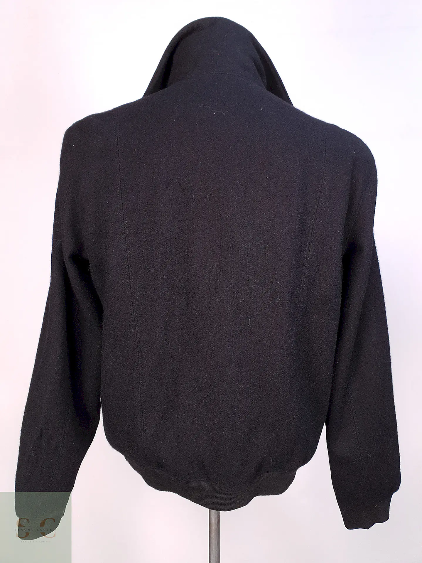 Chaqueta Abrigo Prime Denim Brand Negro 50% Lana Talla SM 12