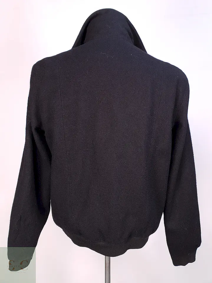 Chaqueta Abrigo Prime Denim Brand Negro 50% Lana Talla SM 12