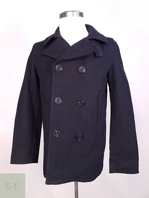 Abrigo Marinero Azul Old Navy Lana – Talla SM