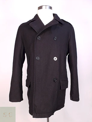 Abrigo Marinero Negro Nautica Lana – Talla L