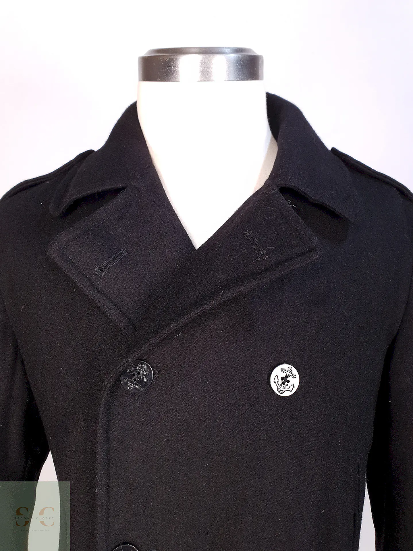 Marinero Negro Nautica 55% Lana Talla L 6