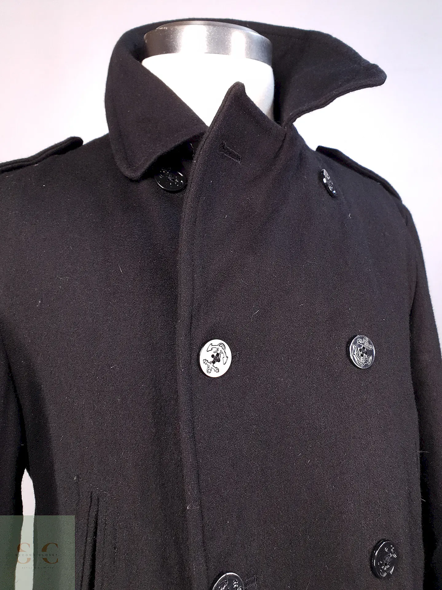 Marinero Negro Nautica 55% Lana Talla L 8