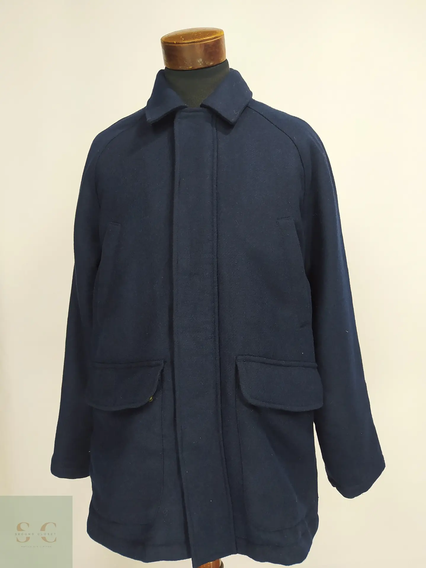 Chaquetón de Lana Azul Marino Bonobos x Nova Fides Talla M 1