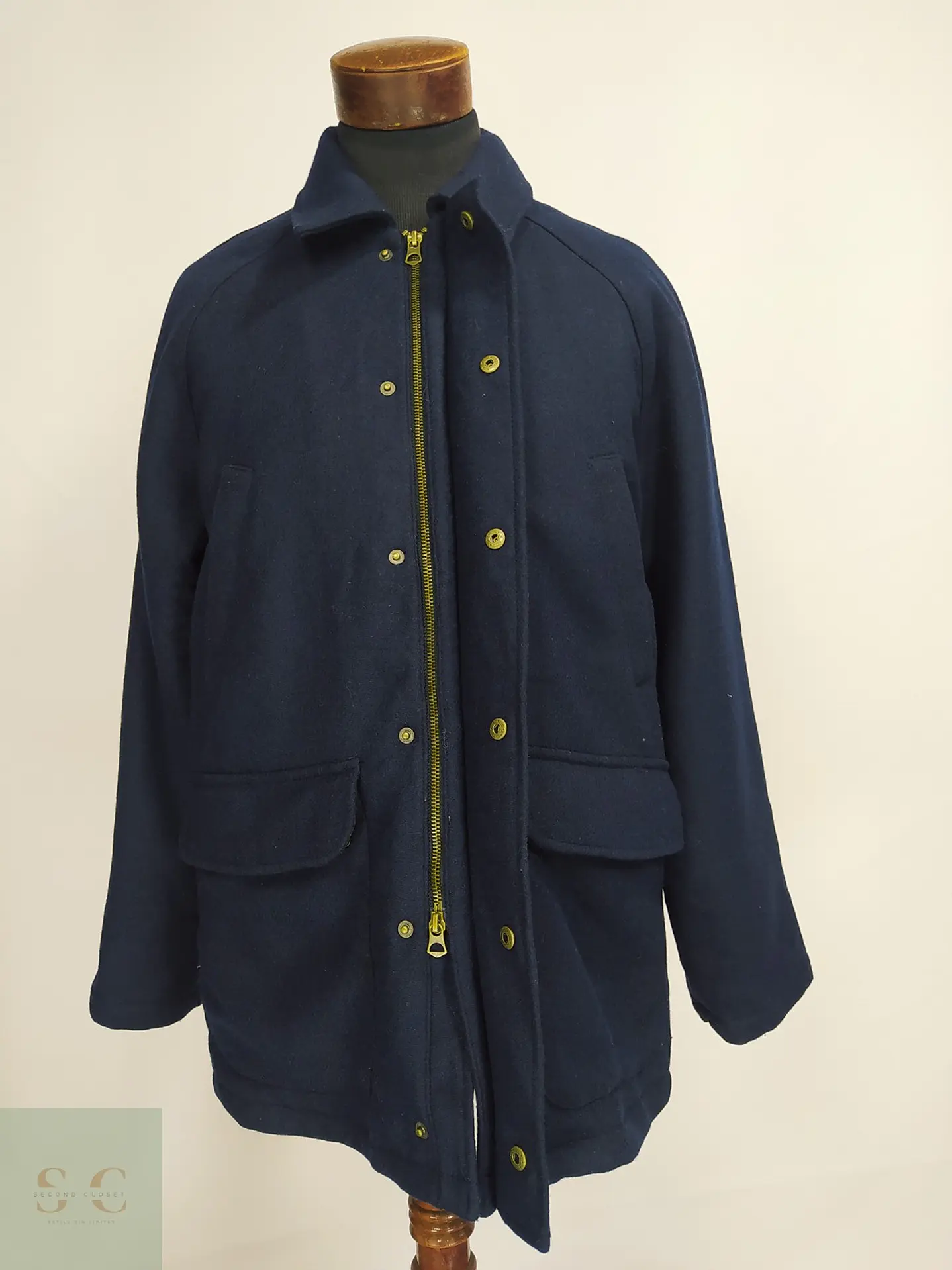 Chaquetón de Lana Azul Marino Bonobos x Nova Fides Talla M 5
