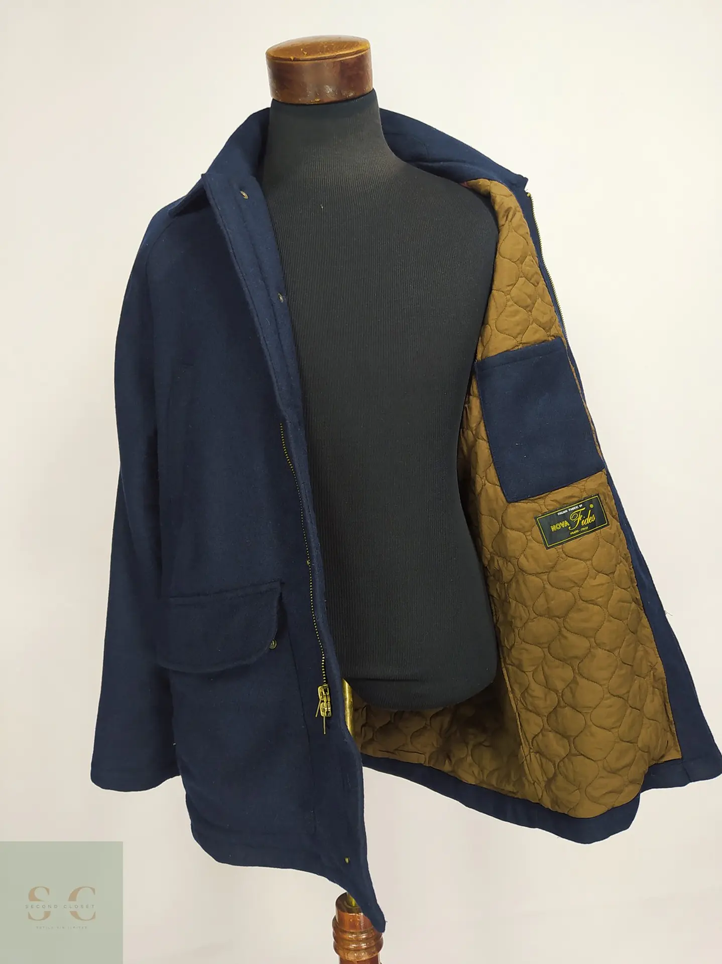Chaquetón de Lana Azul Marino Bonobos x Nova Fides Talla M 6