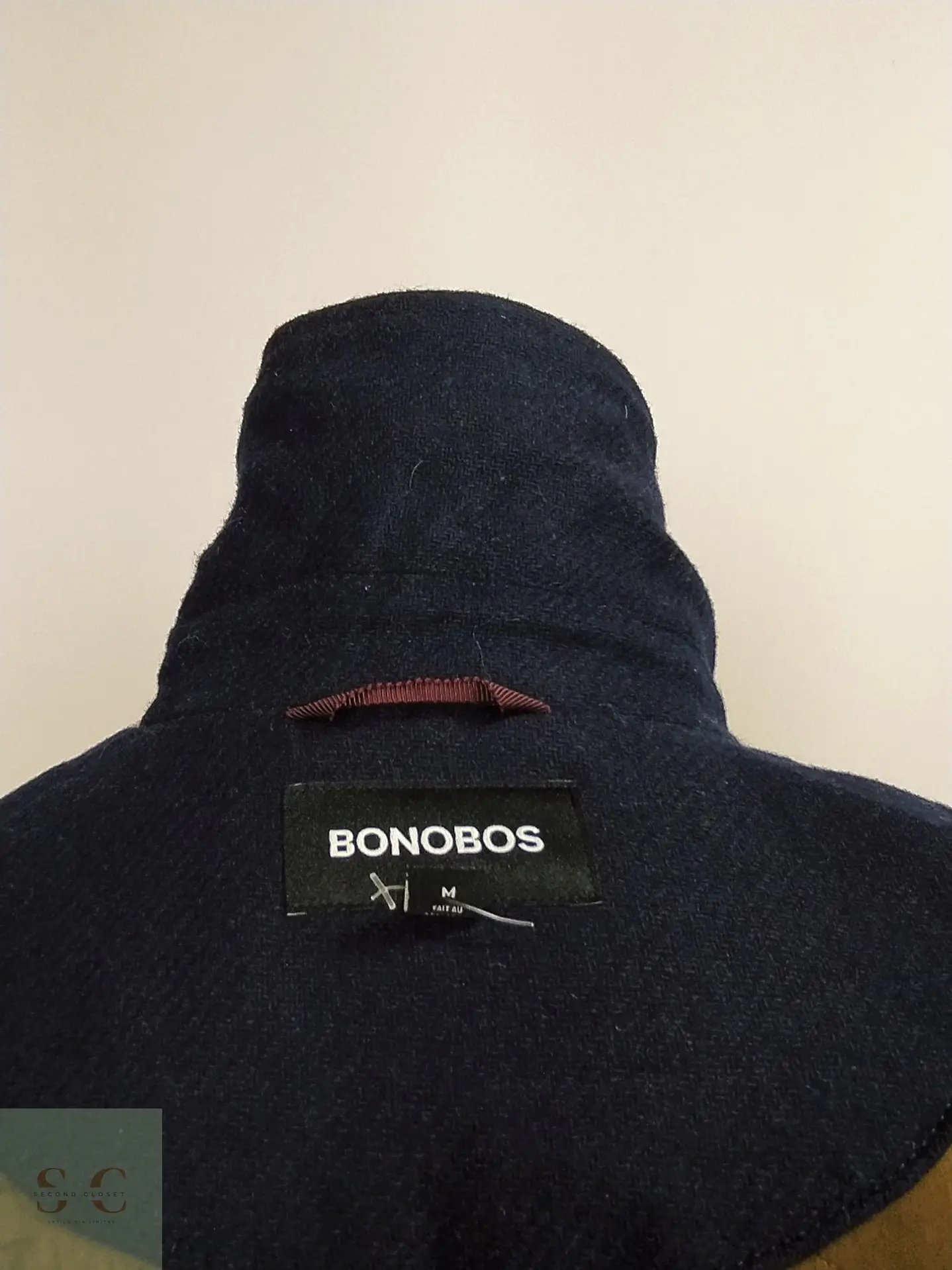 Chaquetón de Lana Azul Marino Bonobos x Nova Fides Talla M 13