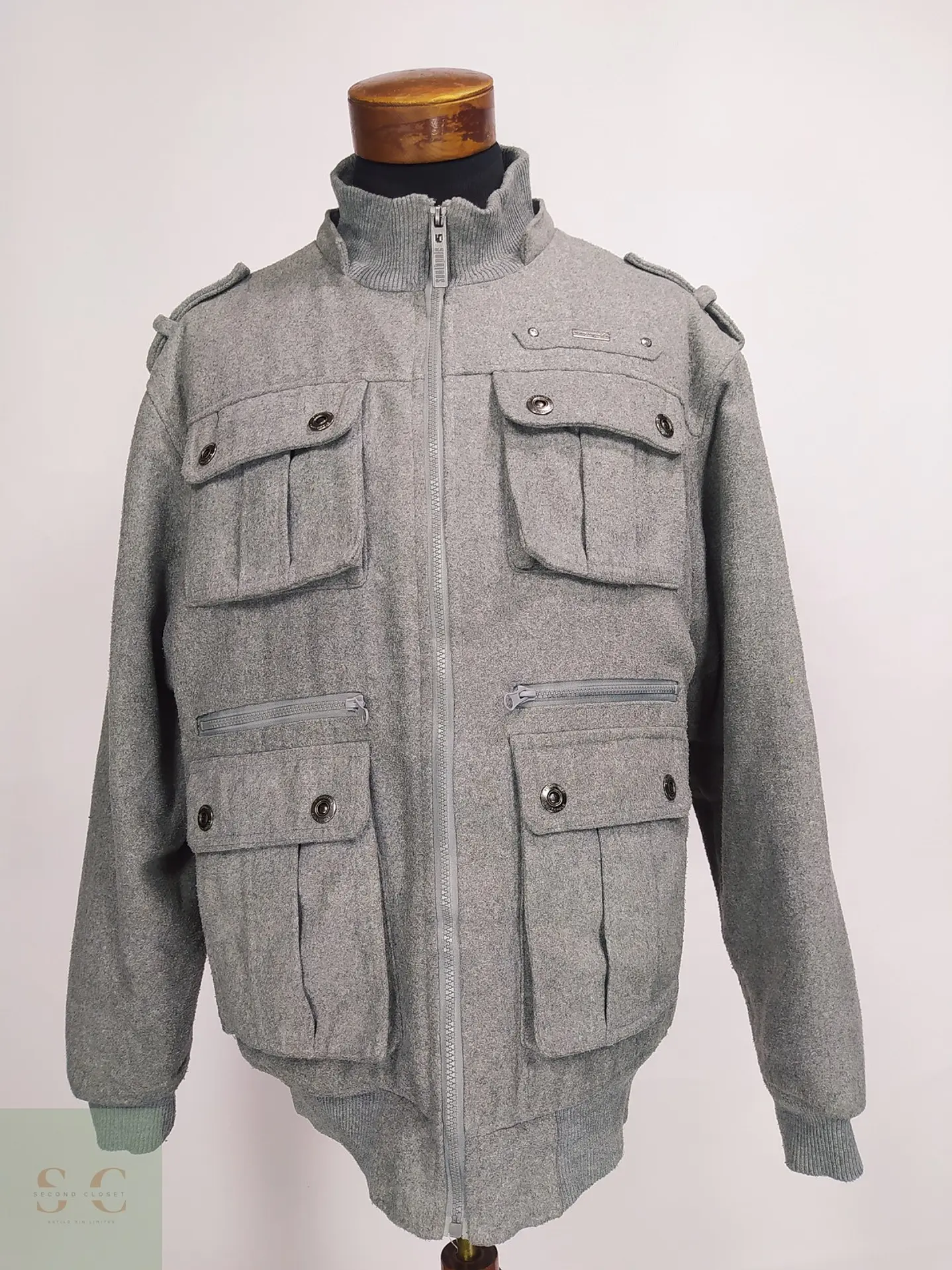 Chaquetón Acolchado Gris Utilitario Southpole Talla XXL 1