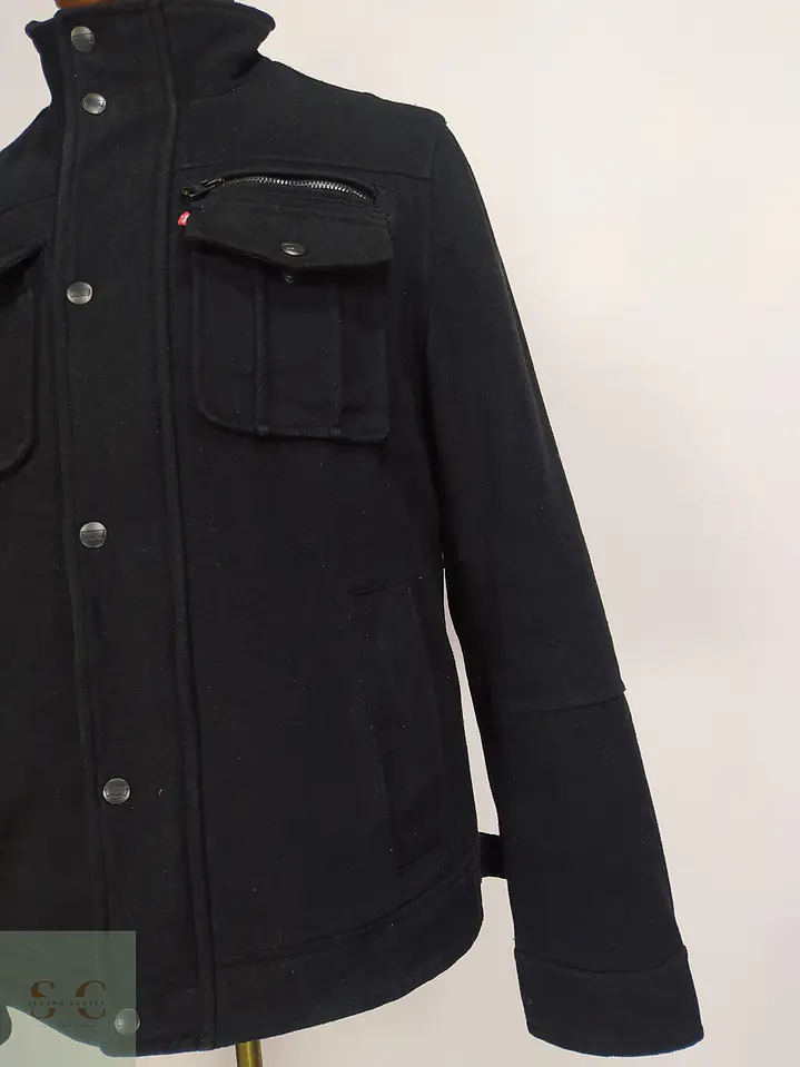 Chaqueta Utility Levi's Negra en Mezcla de Lana Talla SM 2