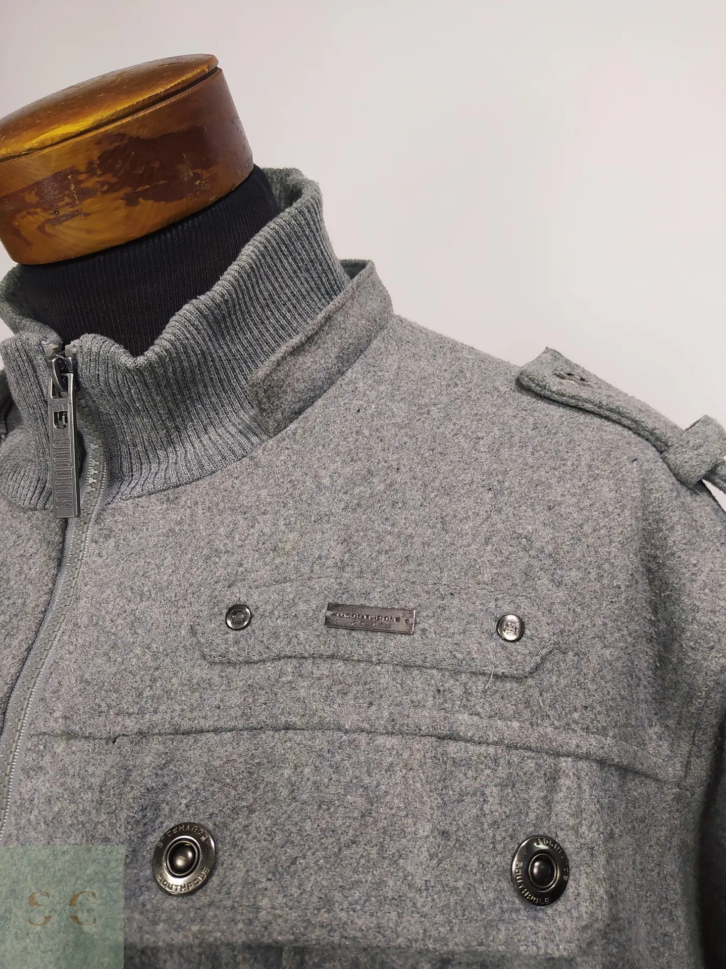 Chaquetón Acolchado Gris Utilitario Southpole Talla XXL 4