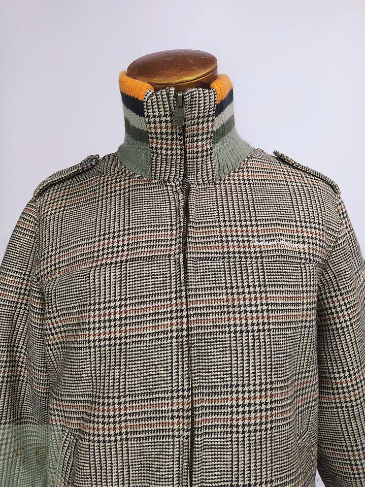 Chaqueta Ireland de Mezcla de Lana Cuadros Glen Plaid y Chiporro Talla M 4