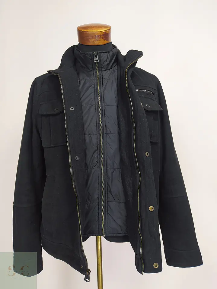 Chaqueta Utility Levi's Negra en Mezcla de Lana Talla SM 6
