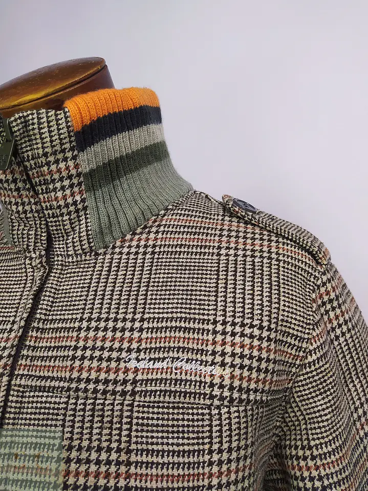 Chaqueta Ireland de Mezcla de Lana Cuadros Glen Plaid y Chiporro Talla M 5