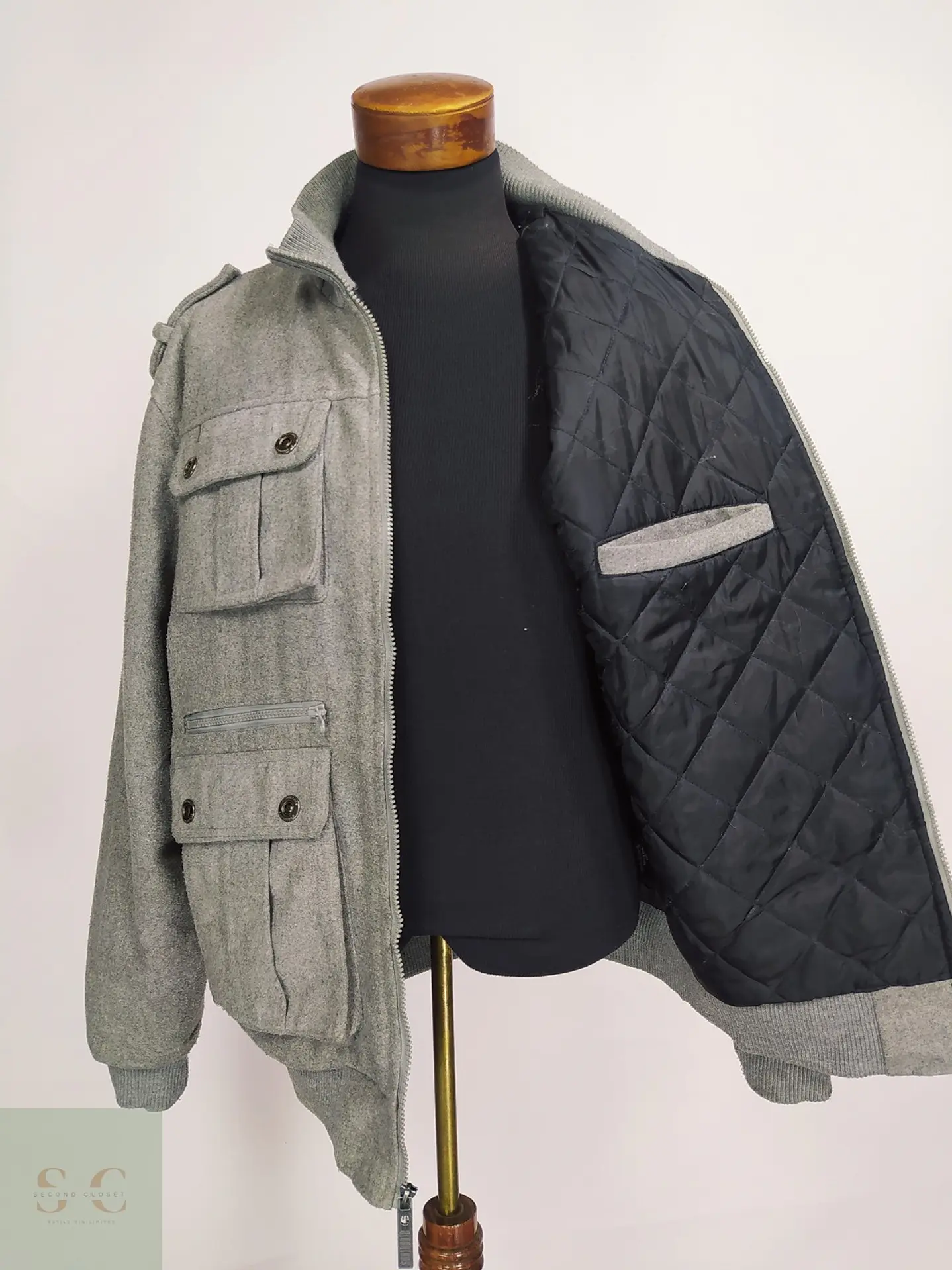 Chaquetón Acolchado Gris Utilitario Southpole Talla XXL 6