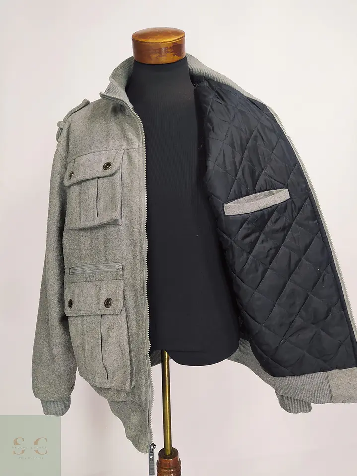 Chaquetón Acolchado Gris Utilitario Southpole Talla XXL 6