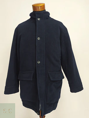 Chaquetón Acolchado de Lana Azul Marino Downstairs Talla XL
