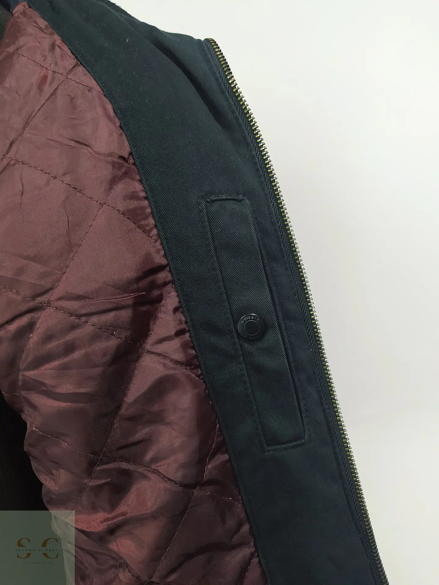 Chaqueta de Mezcla de Lana Azul Marino con Forro Acolchado Talla SM 6