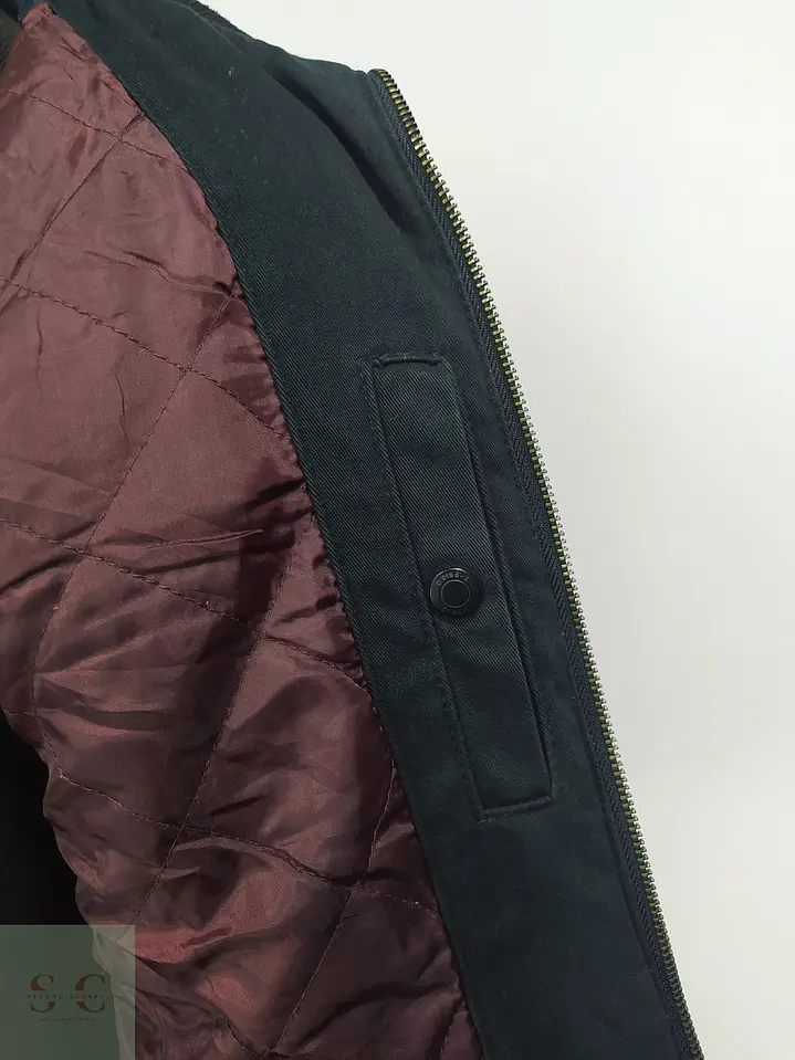 Chaqueta de Mezcla de Lana Azul Marino con Forro Acolchado Talla SM 6