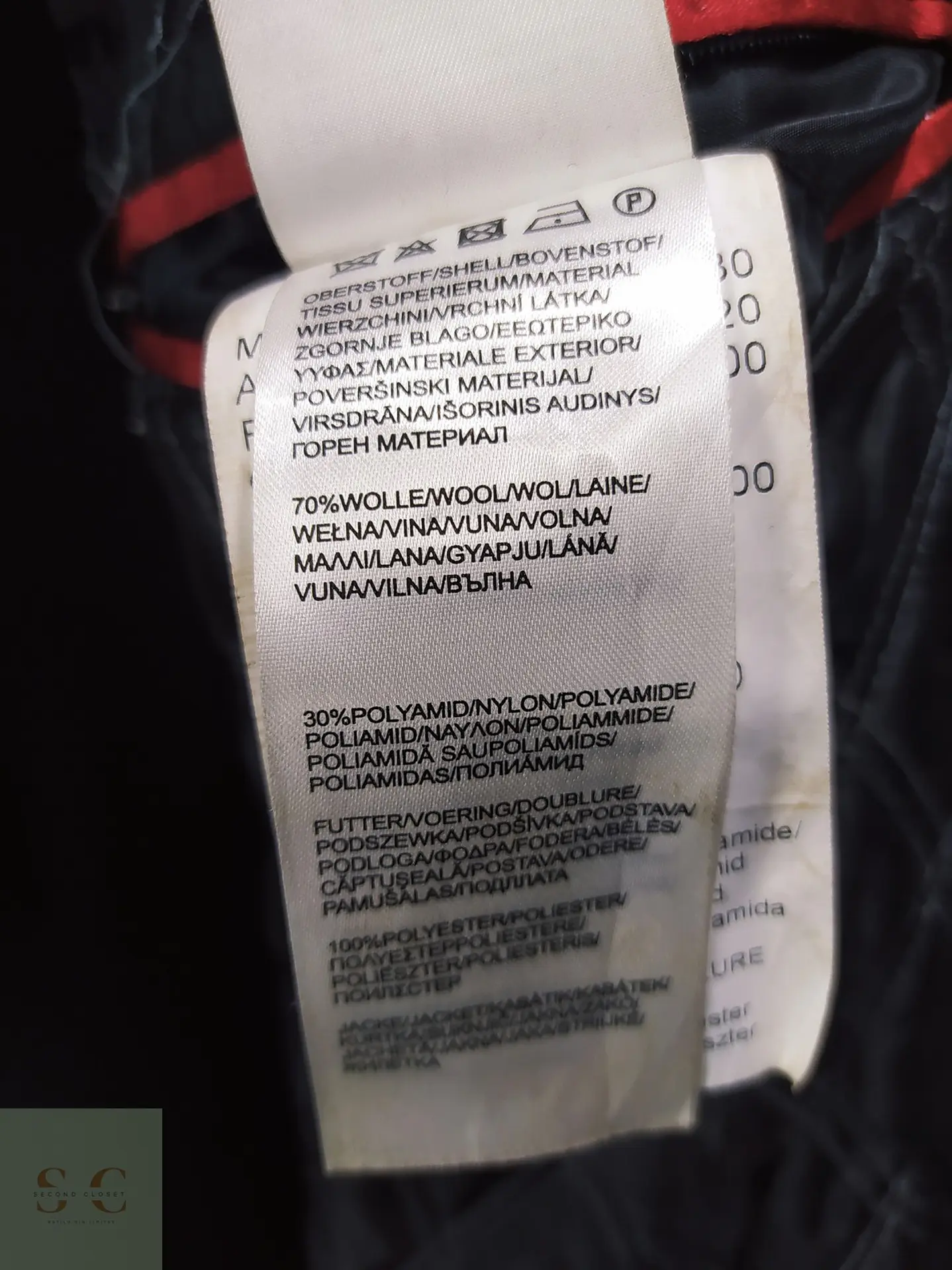 Abrigo Corto de Lana Negro Jake*s con Pechera Integrada Talla SM 10