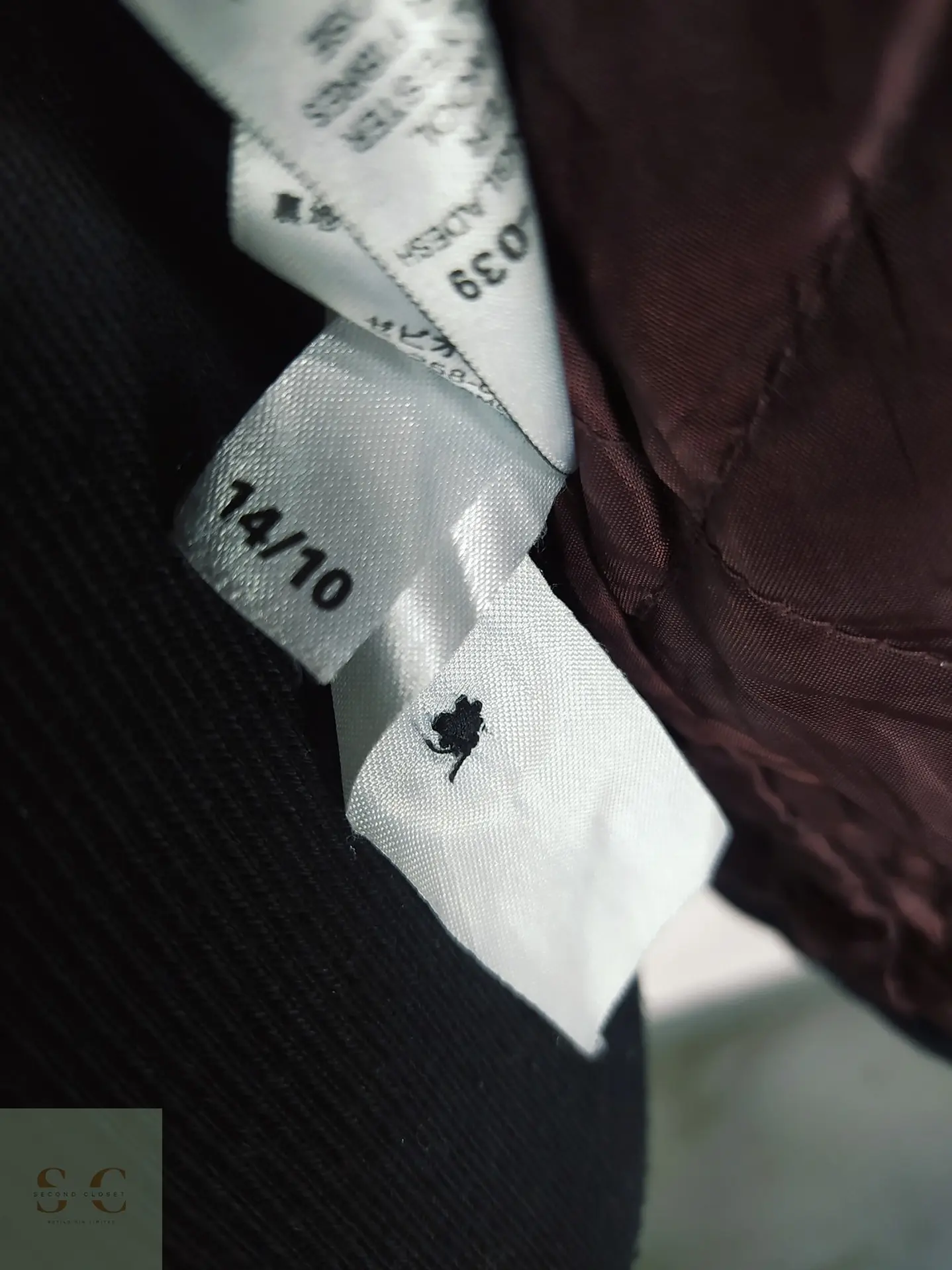 Chaqueta de Mezcla de Lana Azul Marino con Forro Acolchado Talla SM 7