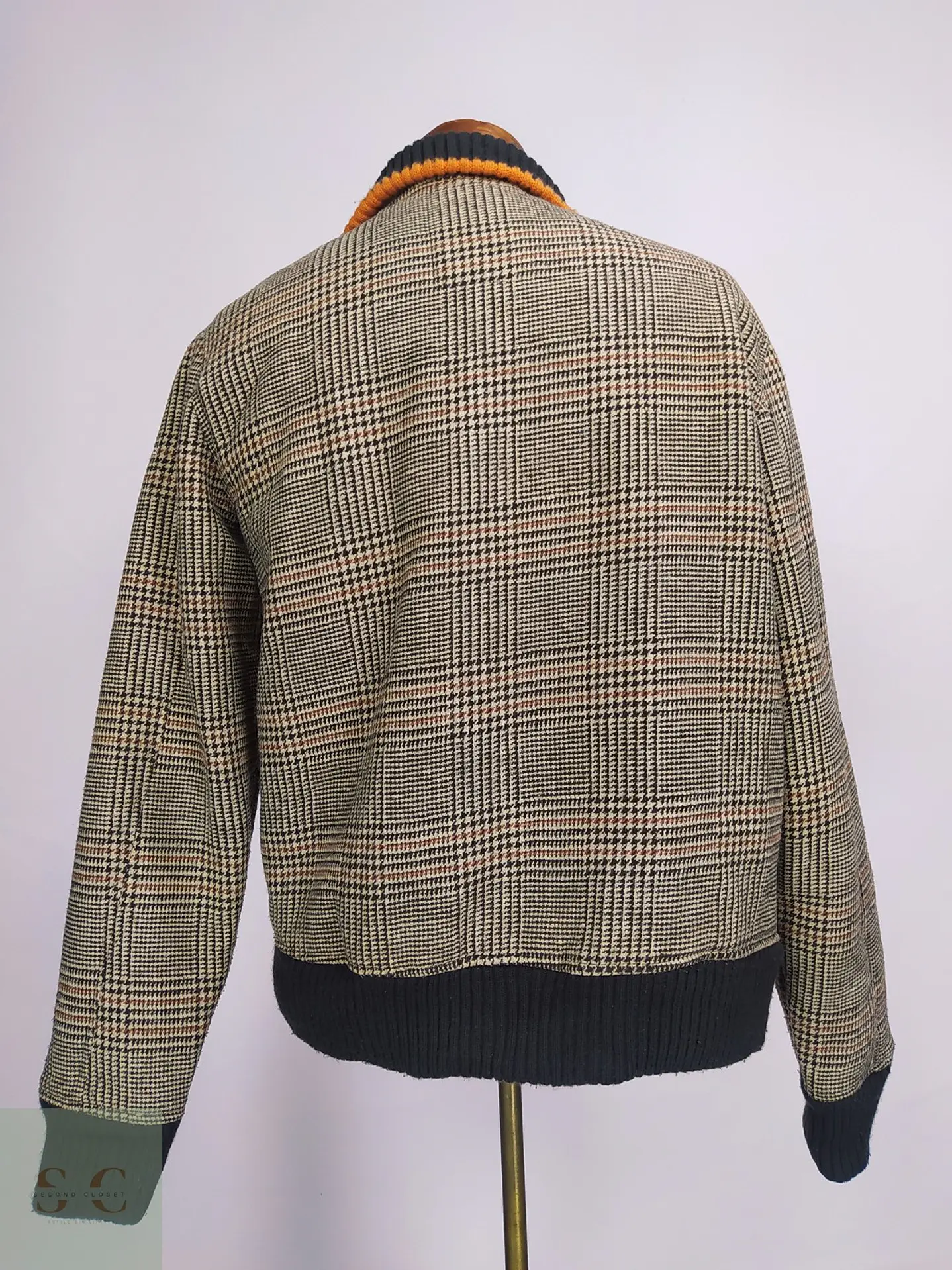 Chaqueta Ireland de Mezcla de Lana Cuadros Glen Plaid y Chiporro Talla M 8