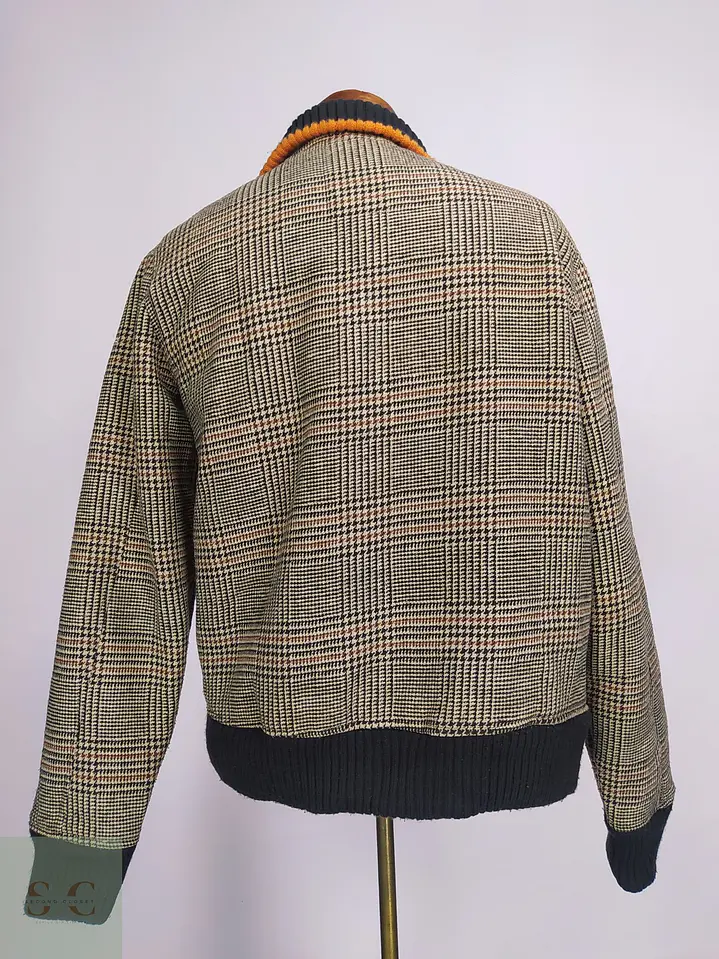 Chaqueta Ireland de Mezcla de Lana Cuadros Glen Plaid y Chiporro Talla M 8