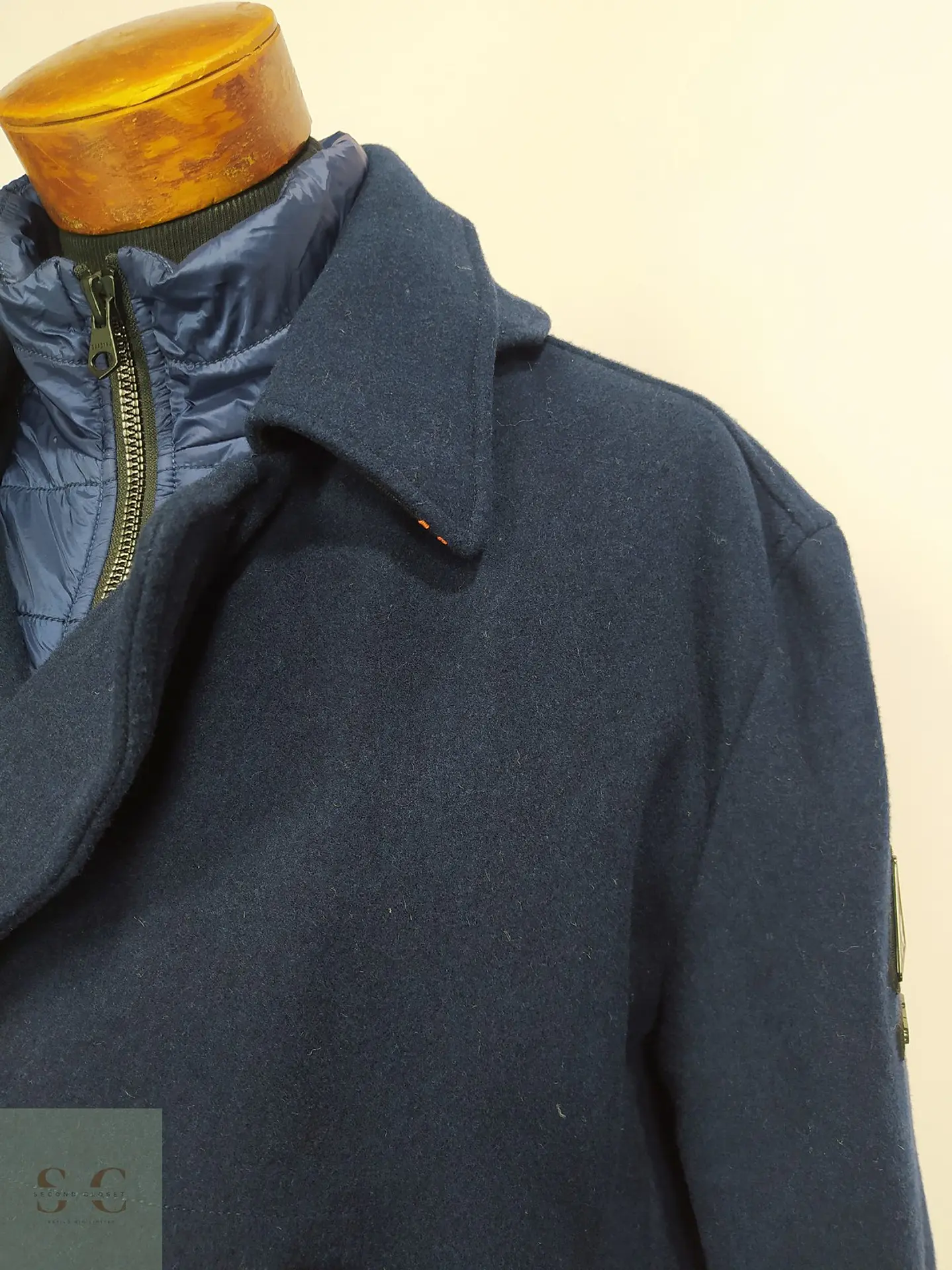Abrigo Marinero de Lana Azul Gaastra con Pechera Acolchada Talla XXL 4