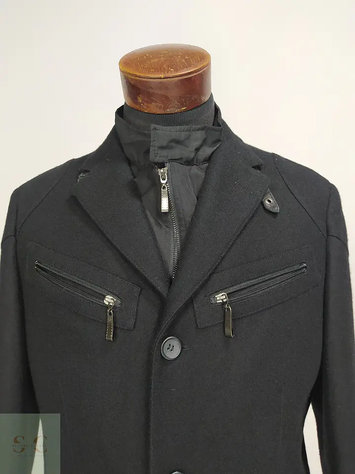 Abrigo Negro con Pechera Desmontable Milestone Talla M 3
