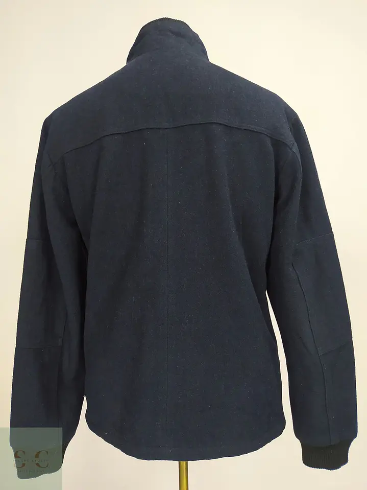 Chaqueta de Mezcla de Lana Azul Marino con Forro Acolchado Talla SM 9