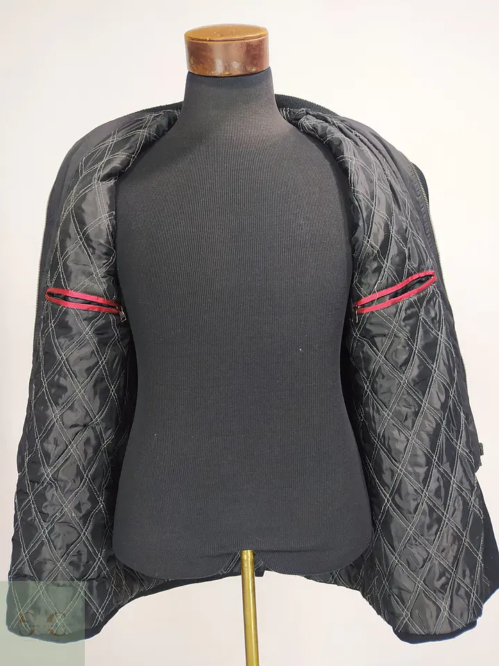 Abrigo Corto de Lana Negro Jake*s con Pechera Integrada Talla SM 12