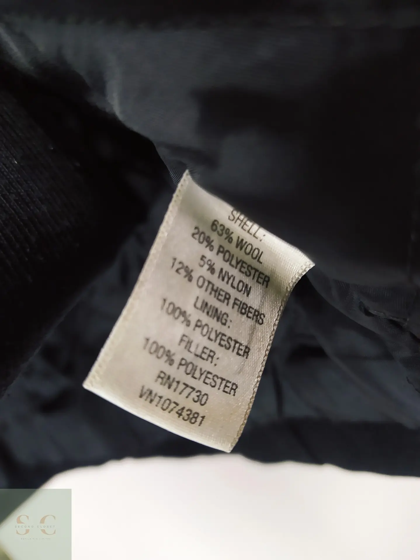 Chaqueta Utilitaria de Mezcla de Lana Negra con Forro Acolchado Merona Talla M 7