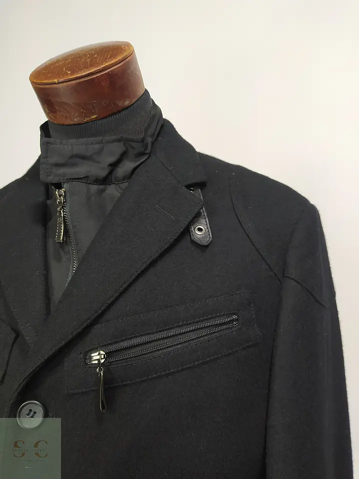 Abrigo Negro con Pechera Desmontable Milestone Talla M 4