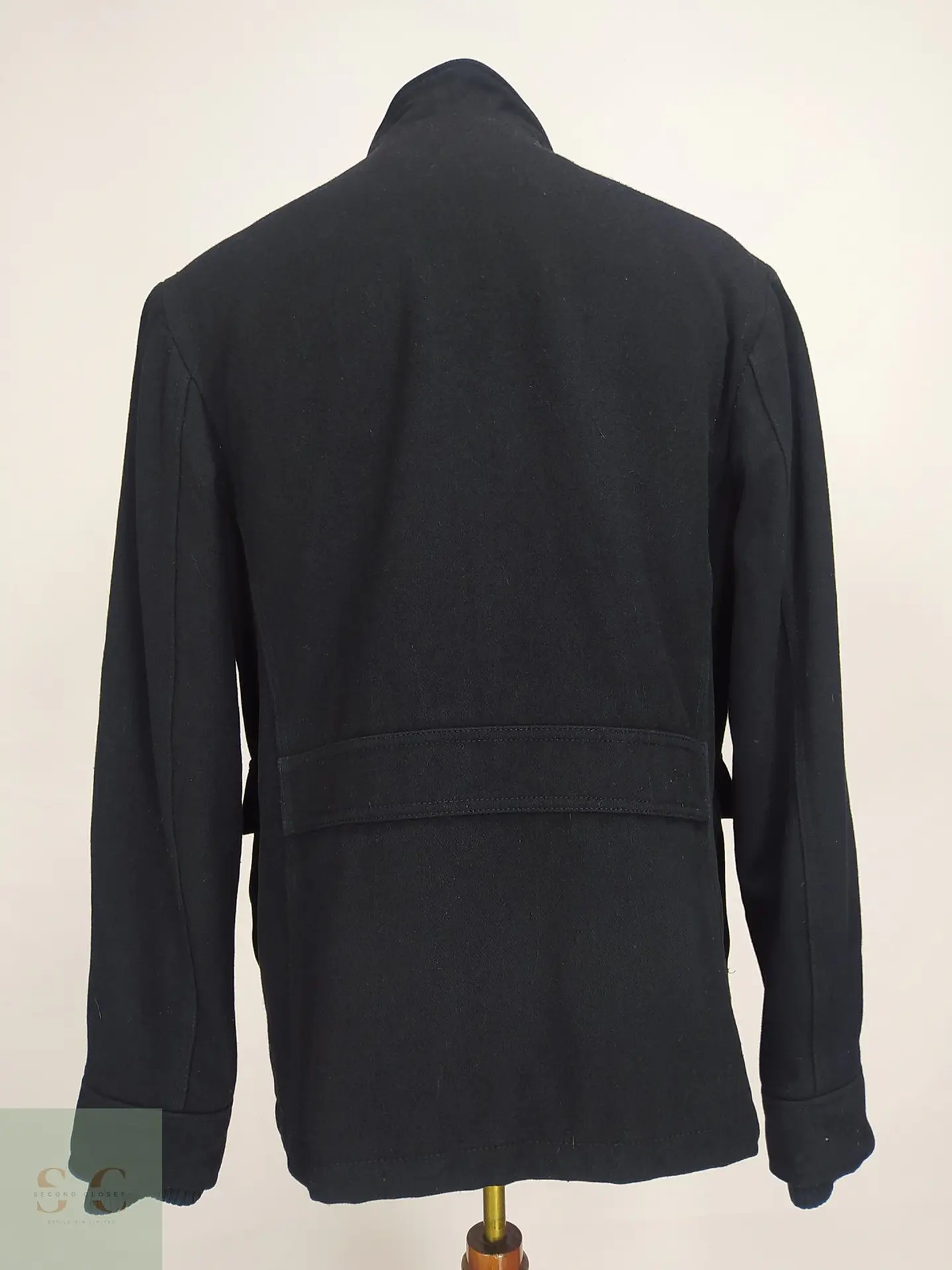 Chaqueta Utilitaria de Mezcla de Lana Negra con Forro Acolchado Merona Talla M 8